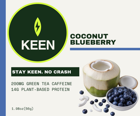 Keen Coconut Blueberry label